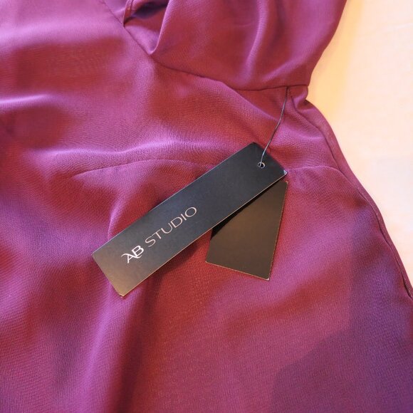 New AB Studio top Women's large Tulip sleeves Sheer fairy breezy lightweight - Picture 12 of 16